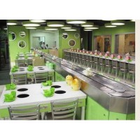 鹽城回轉麻辣燙設備 回轉自助火鍋輸送帶上門安裝