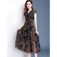 健凡服飾折扣女裝 中淑連衣裙 品牌庫存服裝尾貨批發