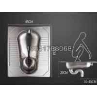 經(jīng)典不銹鋼蹲便 S型返水彎設(shè)計 防臭不銹鋼蹲便