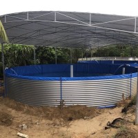 福建江西圓形養(yǎng)殖帆布魚池 鋼板鍍鋅板水池養(yǎng)殖池定制