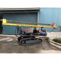 廠家直供太陽能光伏打樁機 光伏電站打樁機 光伏履帶鉆孔機